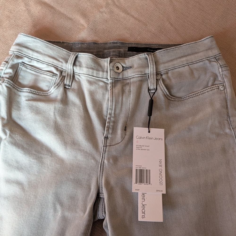 Calvin Klein Jeans Light Gray Denim - Picture 3 of 5